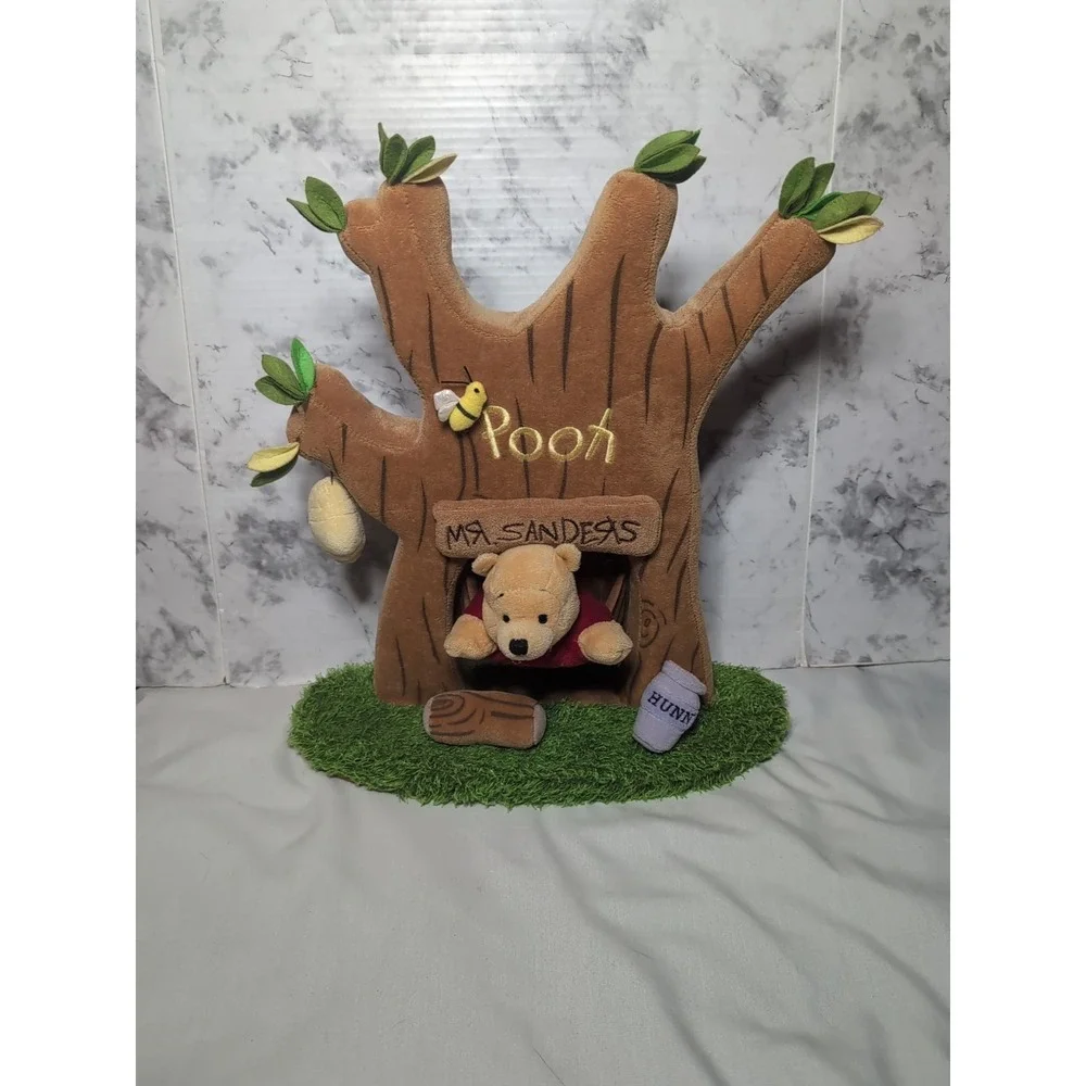 Disney Store Plush Winnie The Pooh Mr Sanders Tree House Wall Hanger Shelf Siter